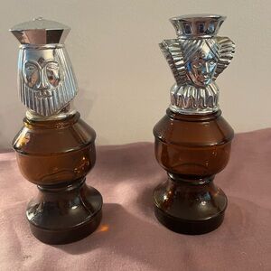 Vintage Avon King &Queen chess after shave